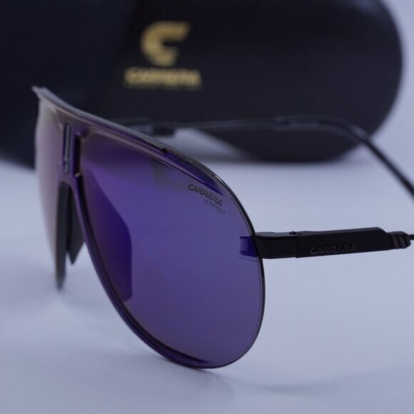 Carrera SUPERCHAMPION D51 XT Shield Sunglasses - Black/Blue/Blue Mirrored - Picture 4 of 12